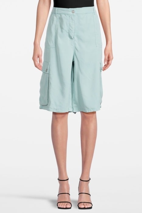 BERMUDA SHORTS IN GARMENT-DYED LYOCELL BLUE 1