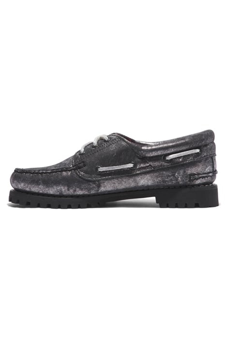 NOREEN BOAT SHOE BLACK METALLIC 6