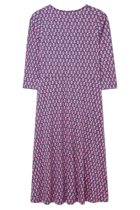 TEA MIDI JERSEY DRESS PINK PRINT 3