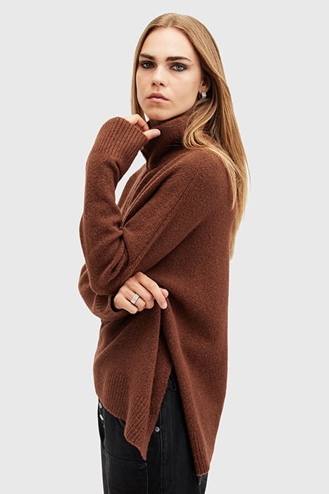 LOCK ROLL NECK COPPER BROWN 6