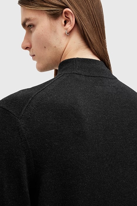 KILBURN MOCK NECK CINDER BLACK MARL 6