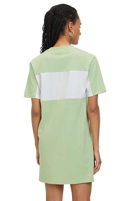 LISHUI BLOCKED TEE DRESS SMOKE GREENBRIGHT WHITE 2