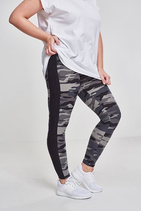 LADIES CAMO STRIPE LEGGINGS DARKCAMO/BLK 7