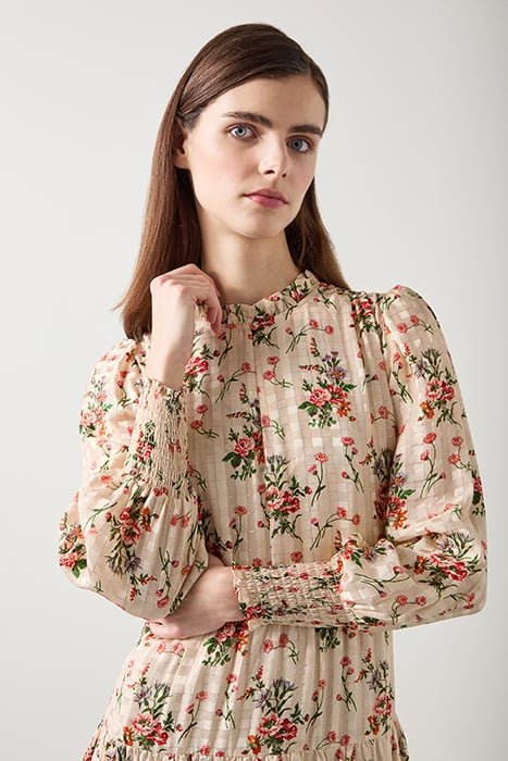 FLORA WILDFLOWER MIDI DRESS CREAM 4