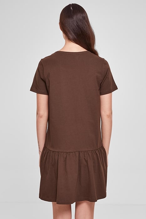 LADIES VALANCE TEE DRESS BROWN 2