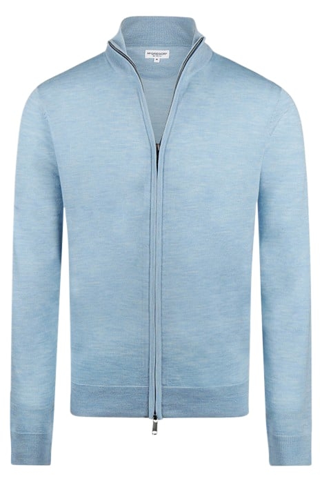 FINE MERINO ZIP THRU CARDIGAN LIGHT BLUE 4