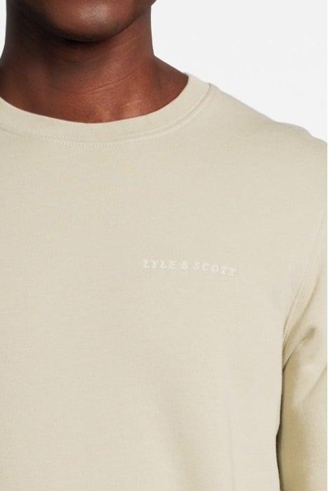 EMBROIDERED CREW NECK SWEATSHIRT DRIED SAGE/ COVE 4