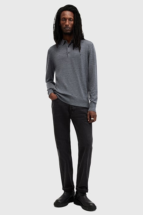 MODE MERINO LS POLO SMITH BLUE 3