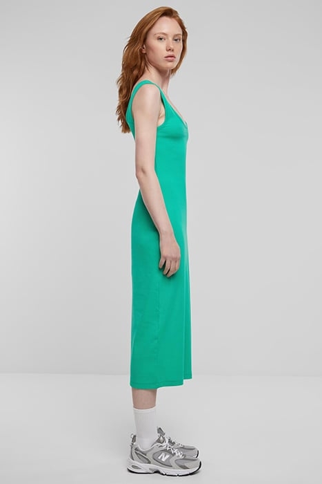 LADIES RIB TOP DRESS FERNGREEN 7