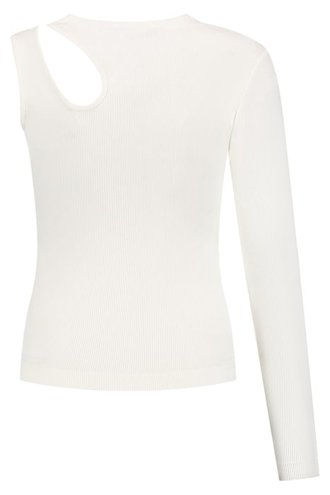 BARIKA RIB CUT OUT TOP STAR WHITE 3