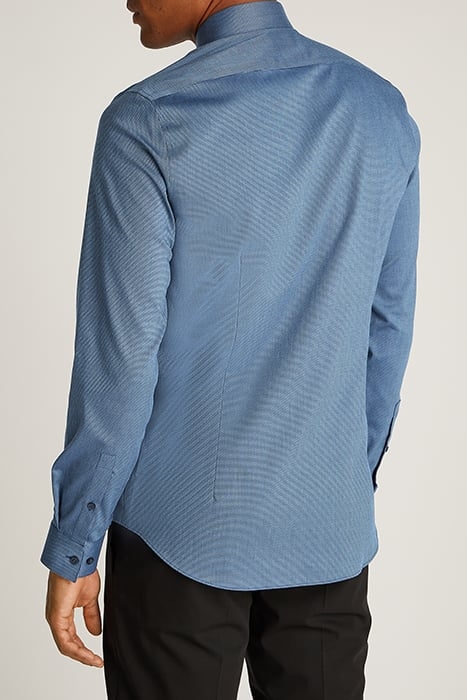 NON IRON TEXTURE SLIM FIT SHIRT MEDIEVAL BLUE 2