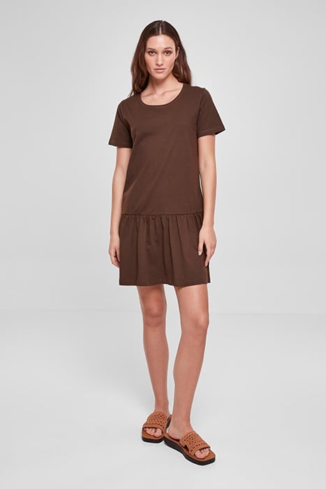 LADIES VALANCE TEE DRESS BROWN 3