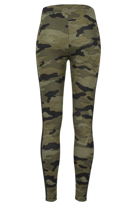 LADIES CAMO STRIPE LEGGINGS WOODCAMO/BLK 5
