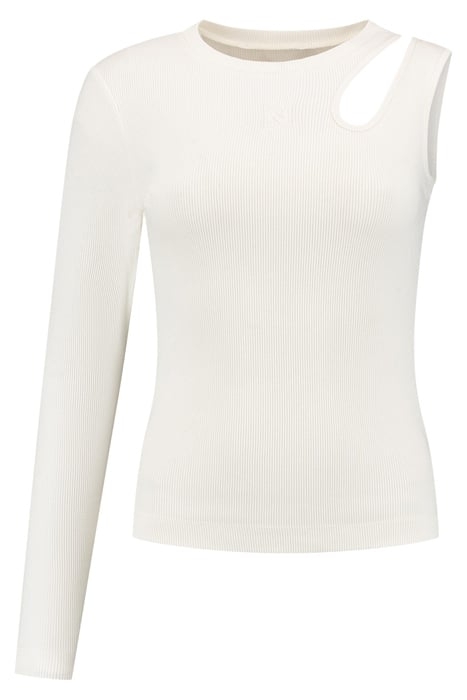 BARIKA RIB CUT OUT TOP STAR WHITE 2