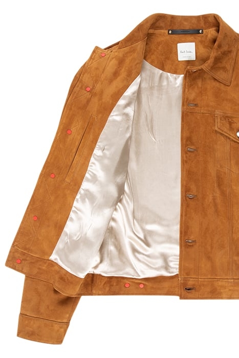 GENTS SUEDE DENIM STYLE JACKET MEDIUM BEIGE 2