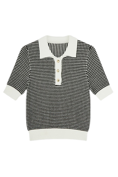 NANCY STRIPE KNITTED SWEATER BLACK/CREAM 3