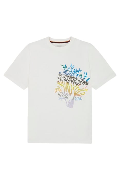 MENS TSHIRT TREE PRINT WHITE 1