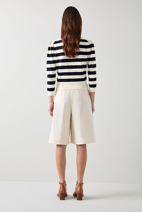 BELLS STRIPE CARDIGAN BLACK/CREAM 3