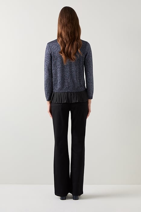 MARY PLEATED KNITTED SWEATER BLACK 3