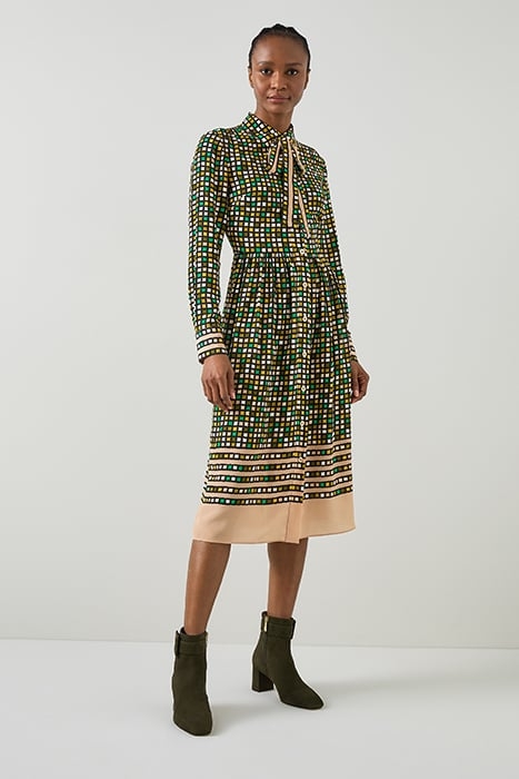 ETHEL SILK SHIRT DRESS BLACK 1