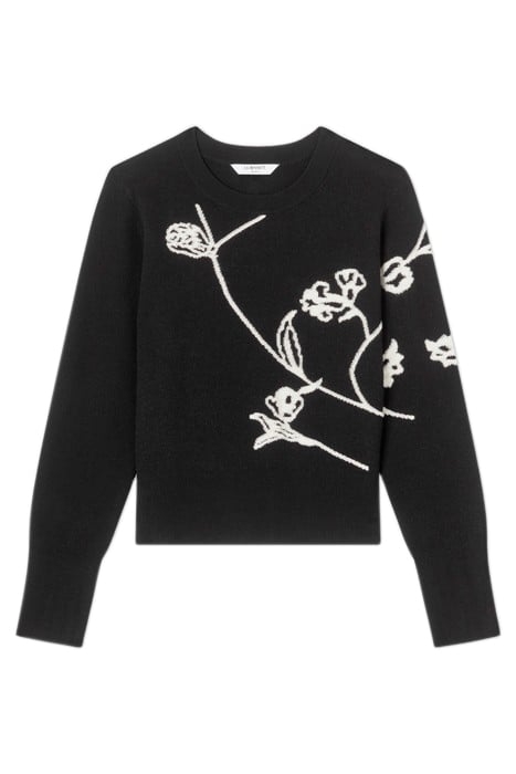 HENRIETTA FLORAL KNITTED SWEATER BLACK/CREAM 4