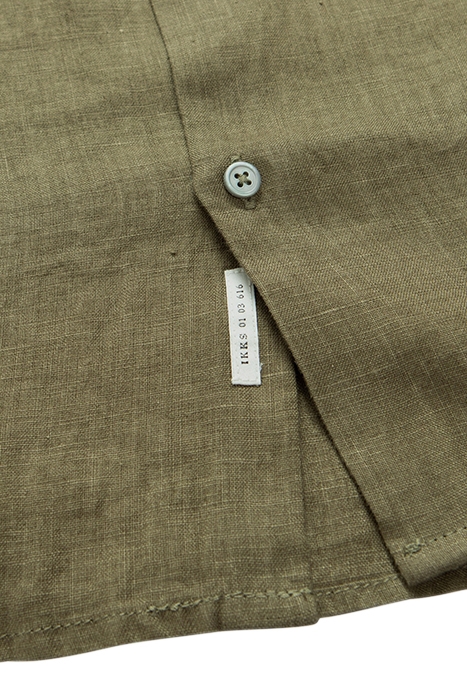 ARMY GREEN PURE LINEN SLIM SHIRT 6