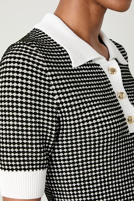 NANCY STRIPE KNITTED SWEATER BLACK/CREAM 4