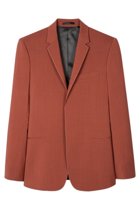 GENTS CONCEALED 2 BTN JACKET BRICK RED 4