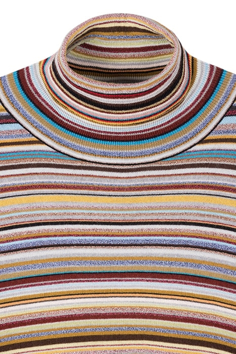 WOMENS KNITTED PULLOVER ROLL NECK MULTI COLOURED 6