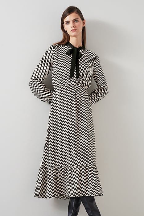 BRIDGET - MIDI DRESS BLACK/CREAM 1
