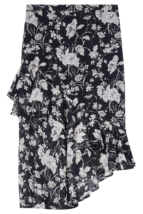 WINONA AYSMETRIC MIDI SKIRT BLACK/CREAM 3