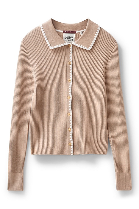 SWEATER CARDIGAN OATMEAL HEATHER 3