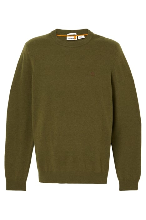 COHAS BROOK MERINO CREW SWEATER DARK OLIVE 4