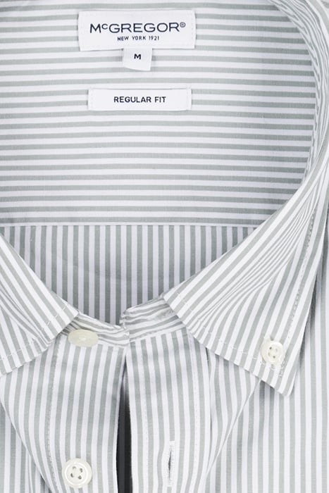 STRIPED POPLIN SHIRT LIGHT OLIVE 8