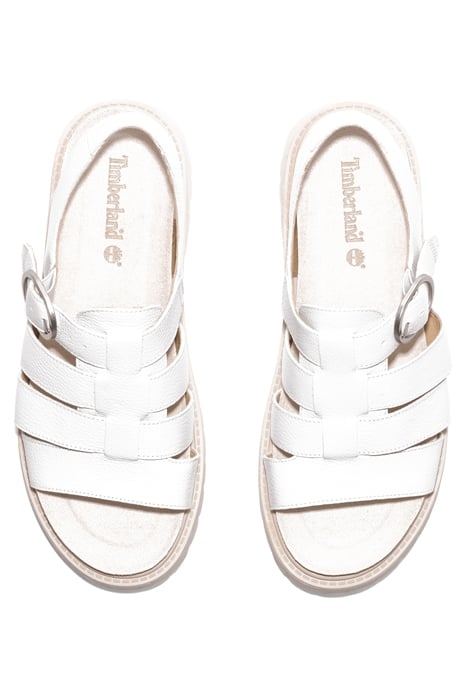 CLAIREMONT WAY FISHERMAN SANDAL WHITE FULL GRAIN 3