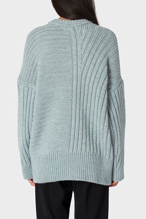 WOMENS KNITTED JUMPER GREYISH BLUE 2