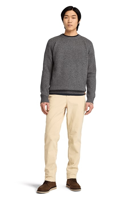 PHILLIPS BROOK RAGLAN SLEEVE CREW NECK SWEATER DARK GREY HEA 3