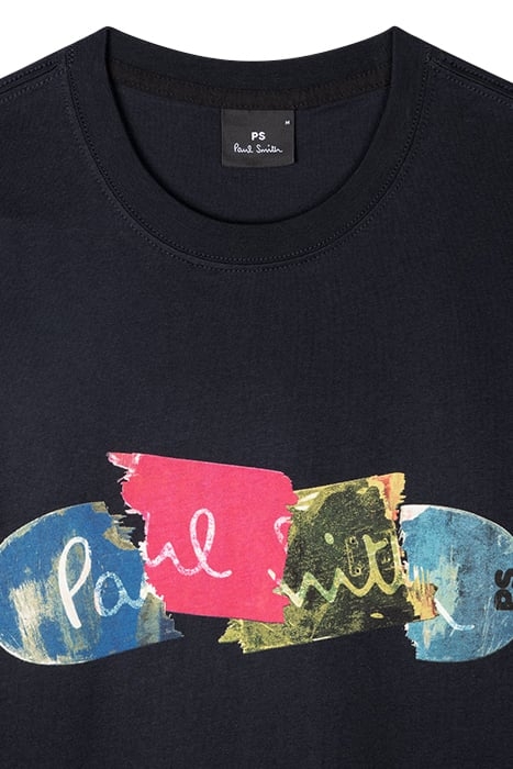 MENS SLIM FIT T-SHIRT BROKEN BOARD VERY DARK NAVY 5