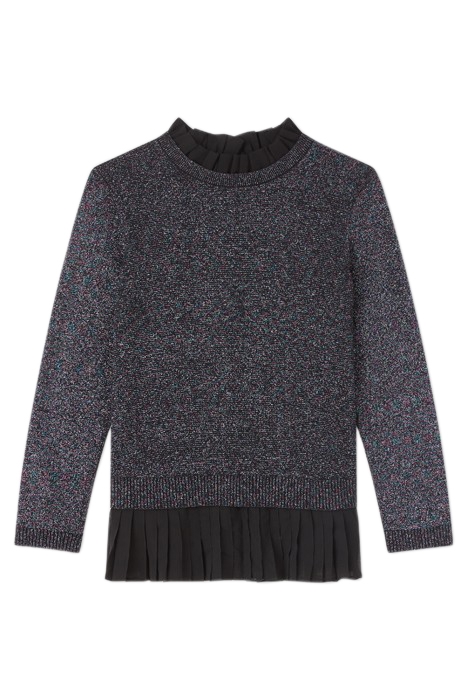 MARY PLEATED KNITTED SWEATER BLACK 4