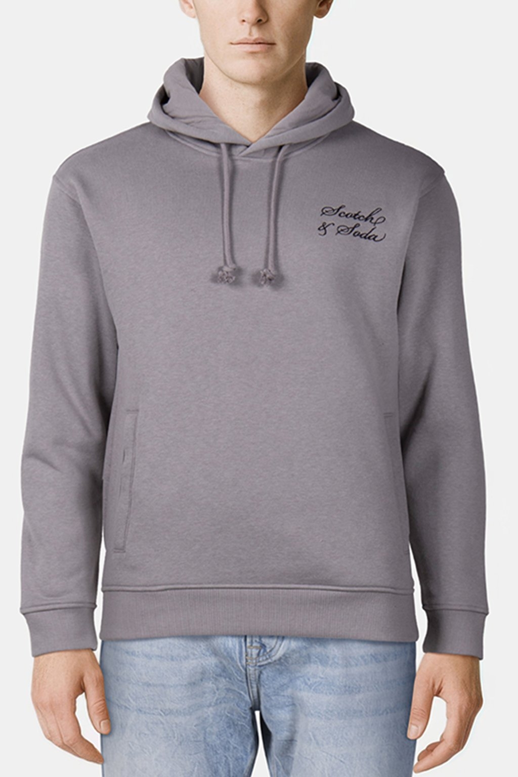 RELAXED FIT FLEECE GRAPHIC HOODIE ASPHALT 1