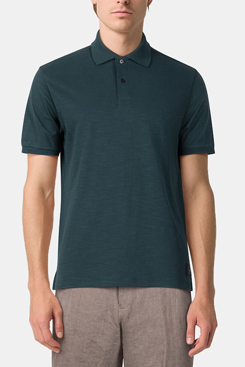 SLUB SS POLO CYPRESS GREEN 1