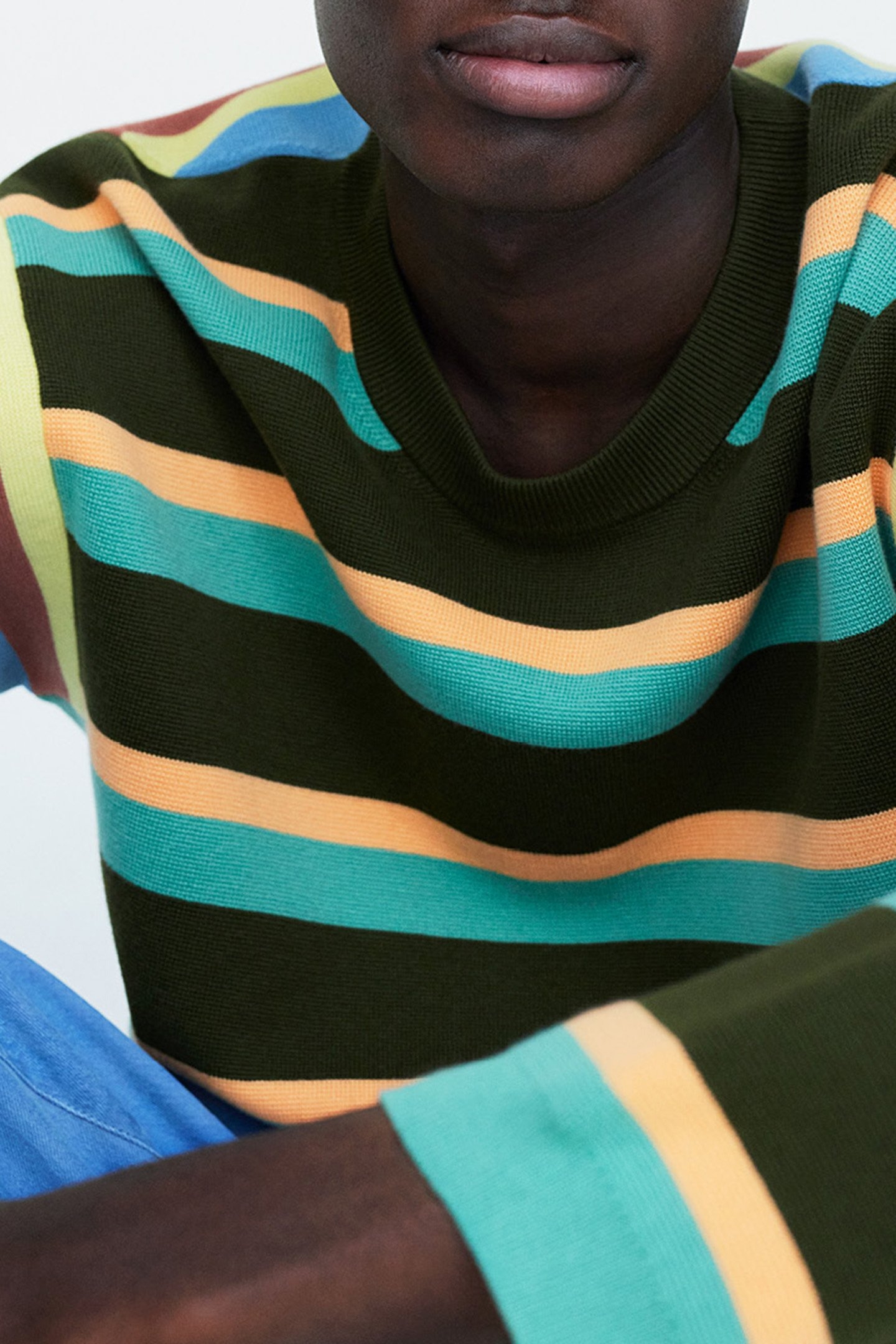 MENS SWEATER CREW NECK OLIVE GREEN 6