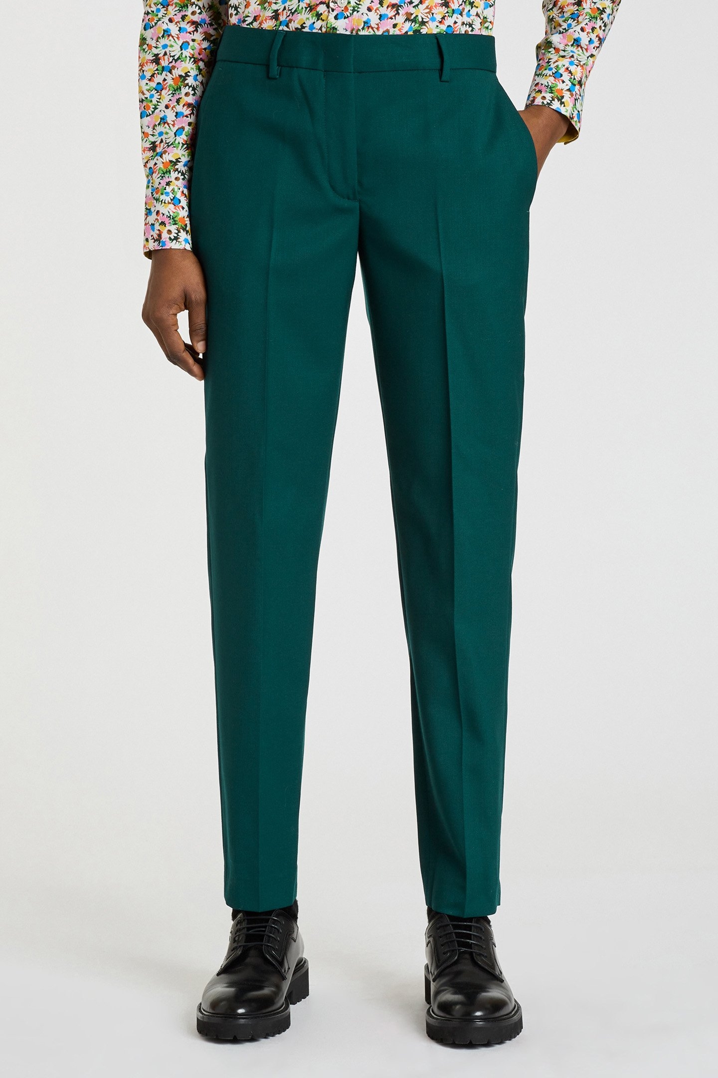 WOMENS TROUSERS PETROL GREEN 1