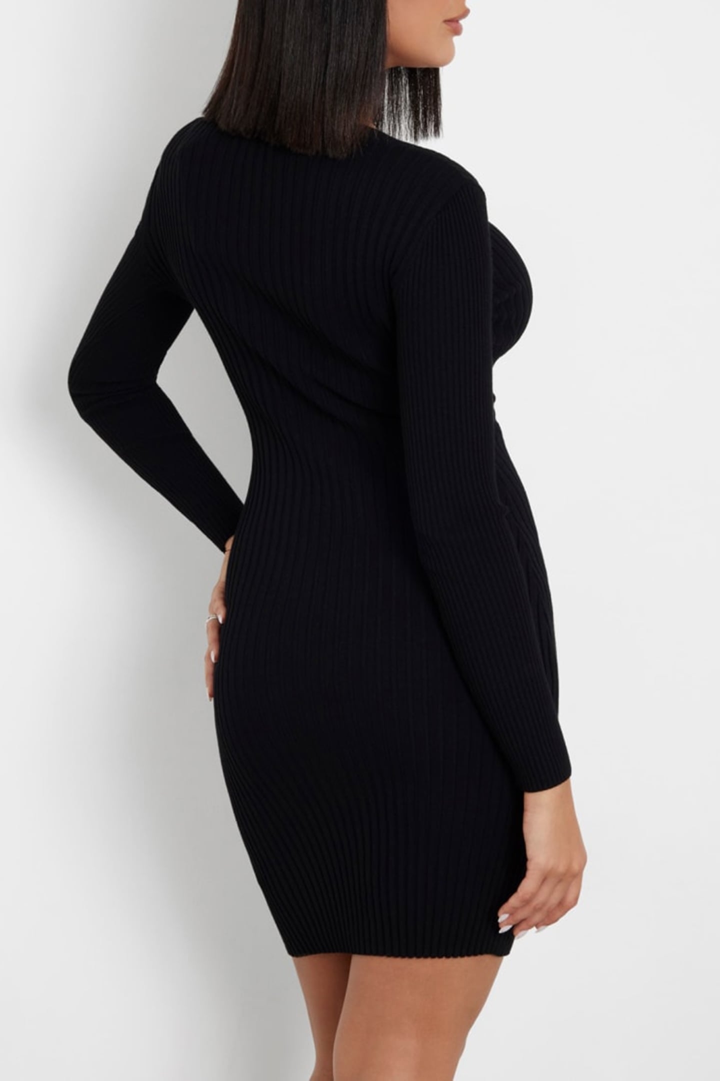 GUESS ECO ES ISABELLA LS DRESS JET BLACK A996 2