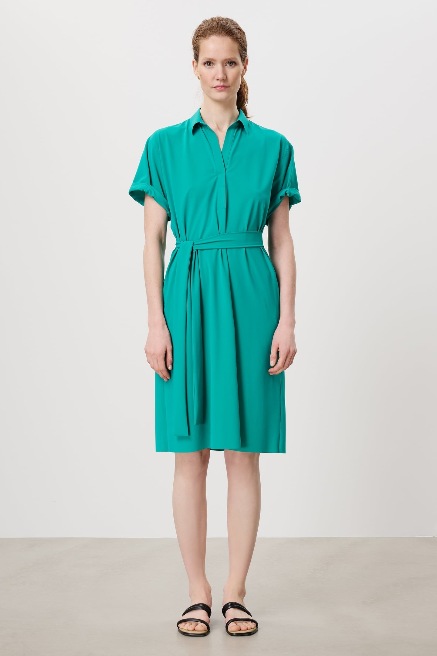 CHESTER POLO DRESS CARIBBEAN GREEN 2