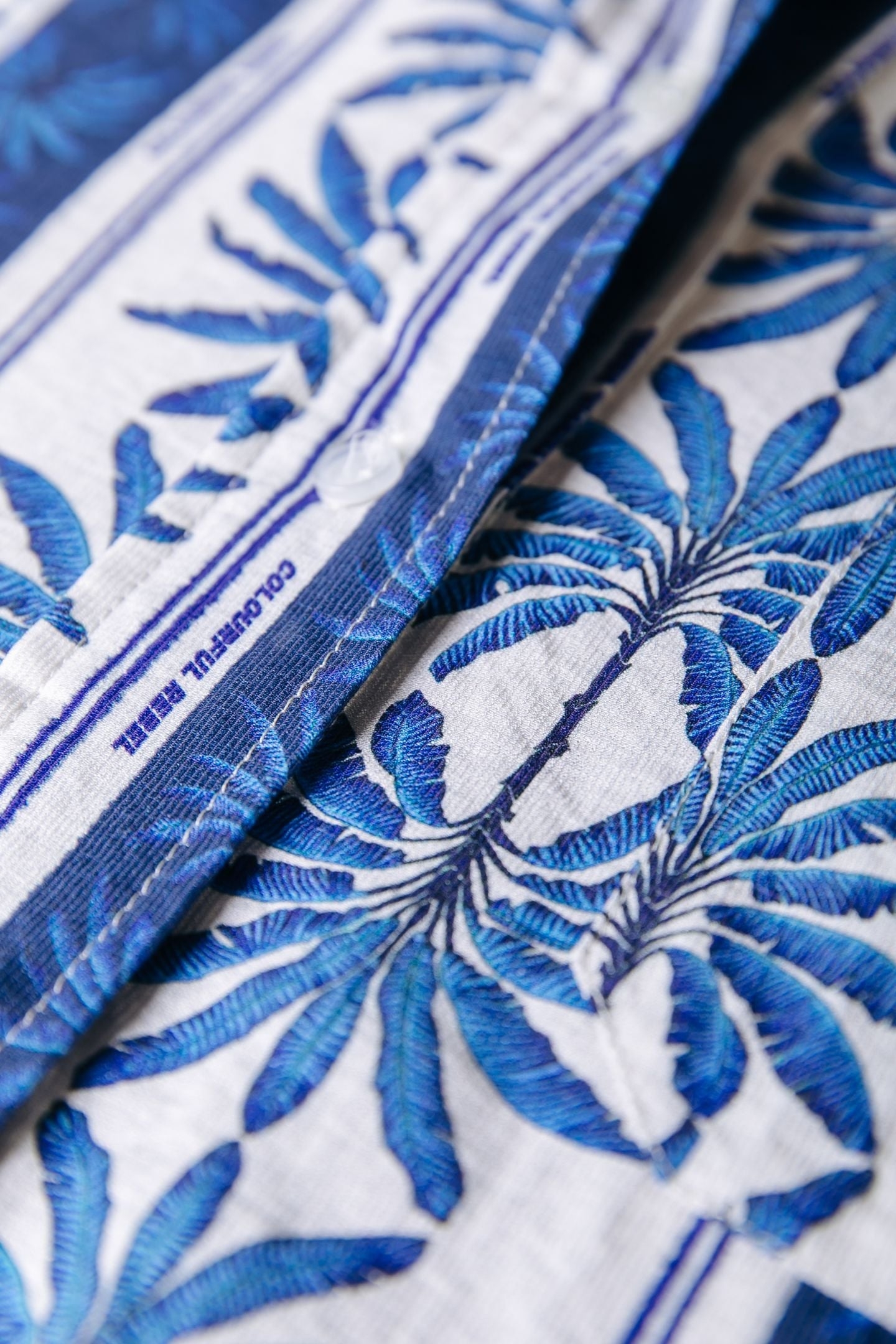 TALIA PALM DROPPED SHOULDER BLOUSE BRIGHT BLUE 7