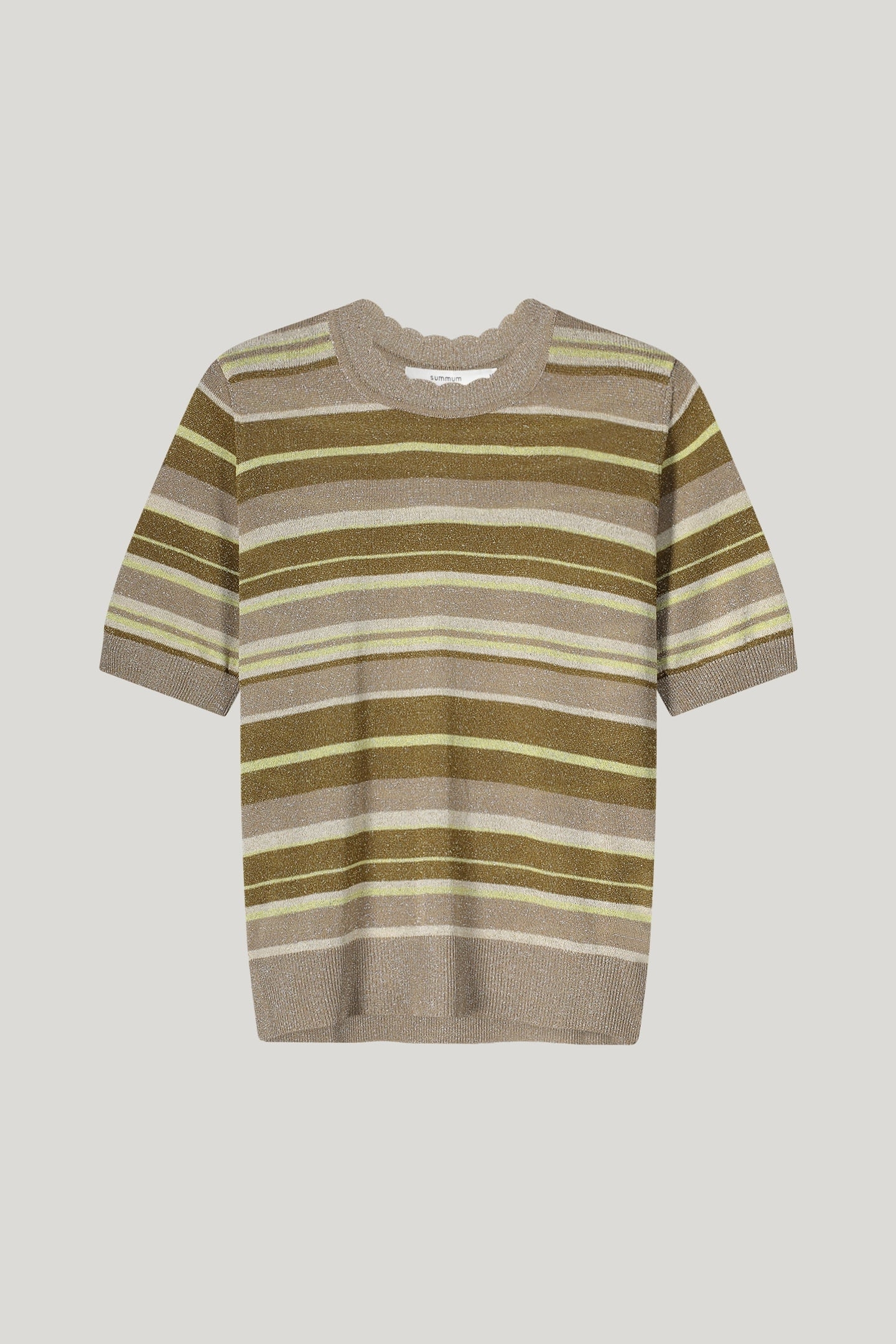 SHORT SLEEVE SWEATER STRIPED LUREX KNIT MULTICOLOUR 4