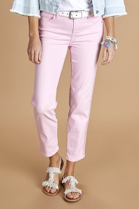 STRAIGHT COTTON PANTS PINK 2
