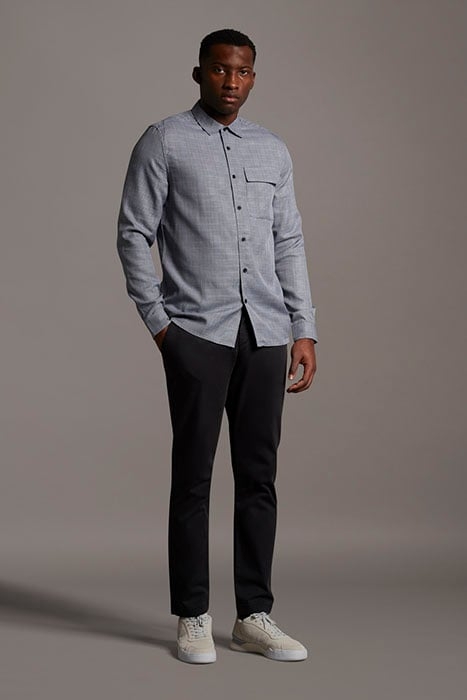 BLACK EAGLE POCKET SHIRT JET BLACK/ WHITE 3