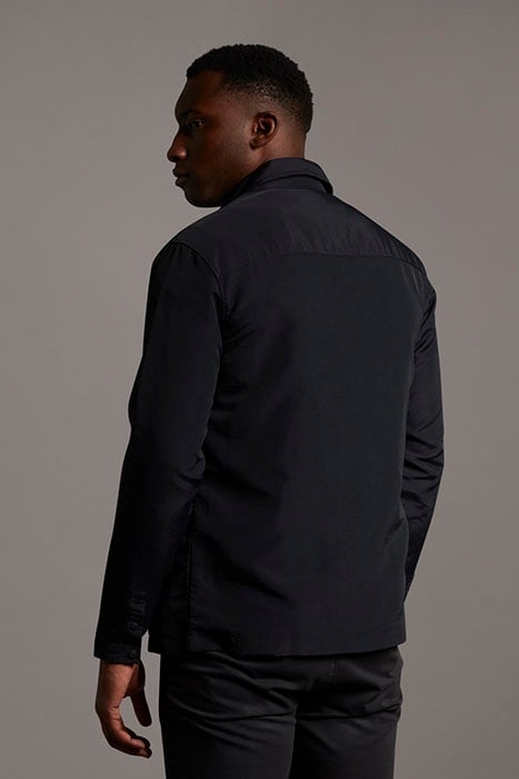 BLACK EAGLE YOKE DETAIL OVERSHIRT JET BLACK 2